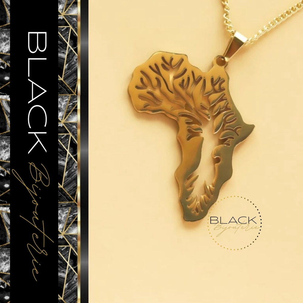 African roots gold necklace - Picture 1 of 3